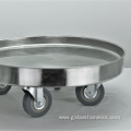 Heavy duty steel round drum trolley cart